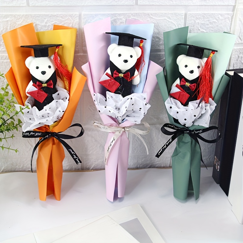 

Graduation Season Cartoon Doll Bouquet - Home Decor & Photo Props, Polyester, Fall-themed Gift