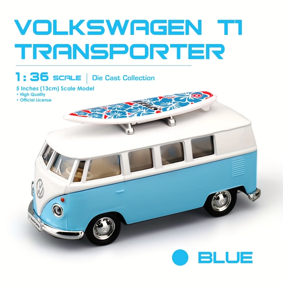 Image of Rmz City 1:36 Scale Alloy For Bus & Surfboard Model Car With - Pull-back Action, / Replica For Role-play, Birthday Gift, Collectible Toy Vehicle