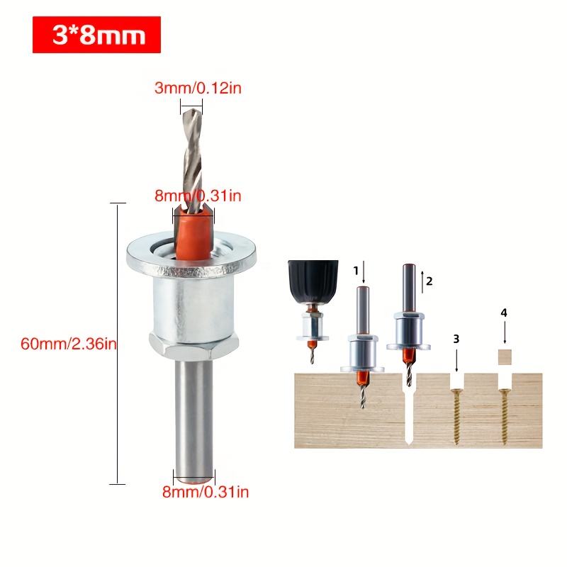 Countersink Drill Bit Set Adjustable Self drilling Screw Temu