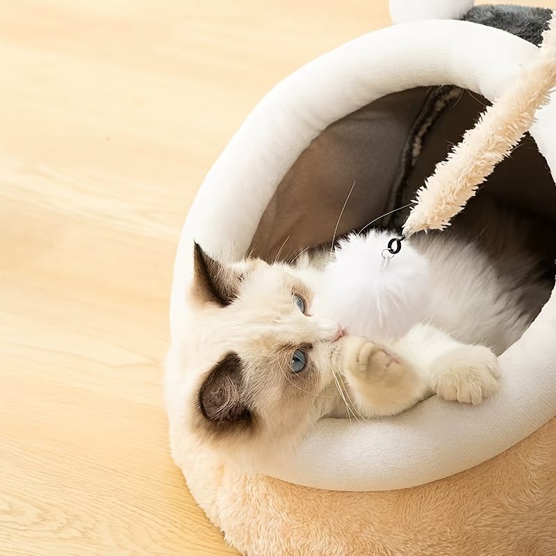 super soft and comfortable cartoon cat hole bed insulated kitten bed warm and comfortable easy to assemble suitable for   Product details 3