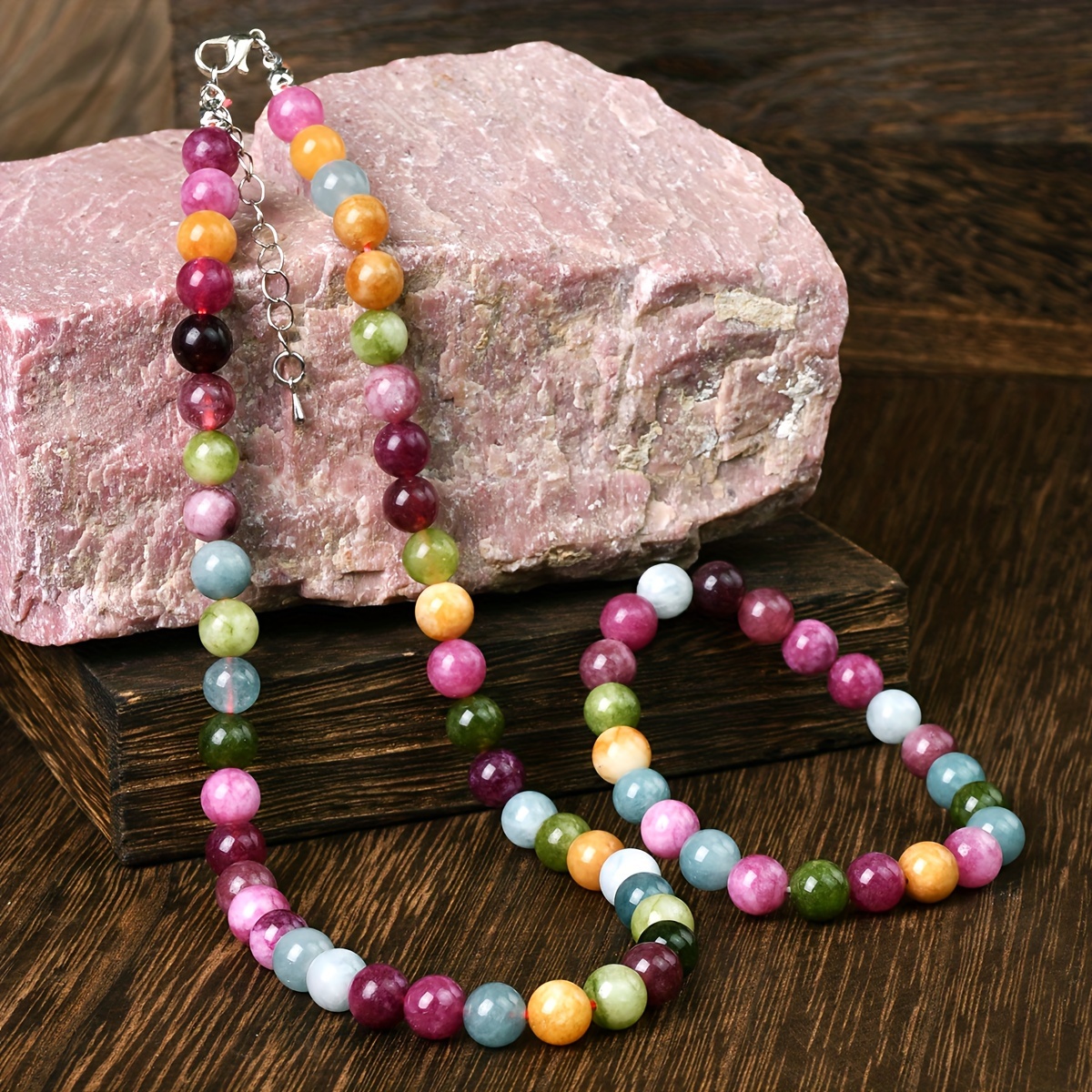 Boho Stone Beaded Choker Necklace Set