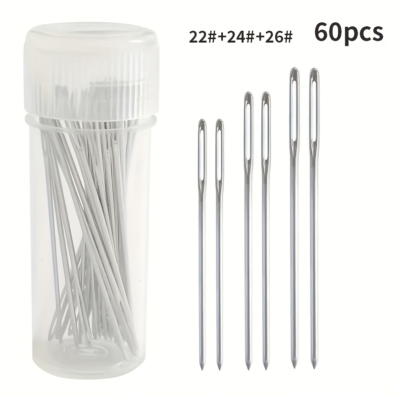 50/60pcs - Special Needle 22/24/26 3 Options, Hand Embroidery Diy Embroidery Needle, With Needle Storage, Embroidery Thread Threading Device