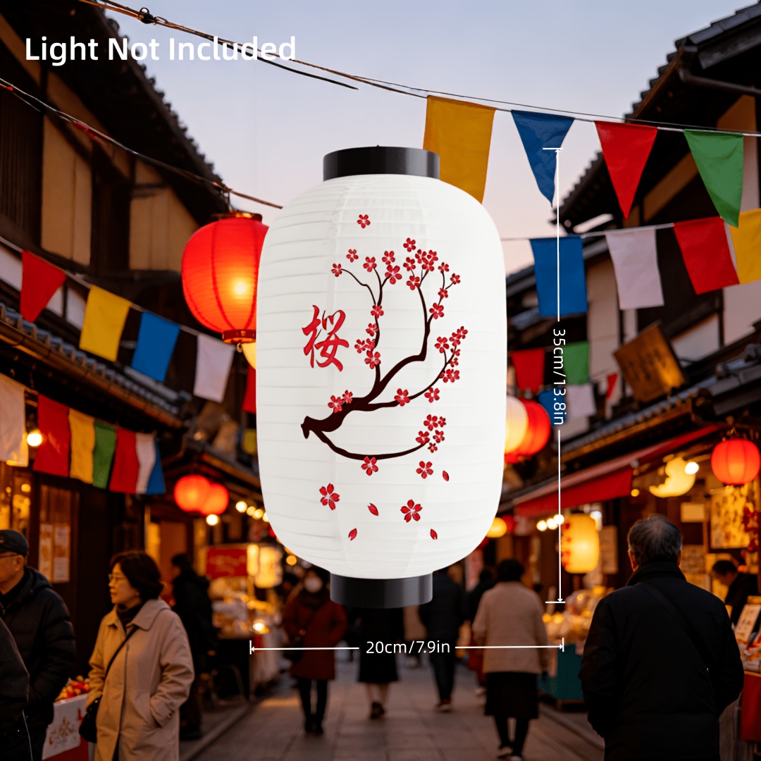 Image of Japanese-style Lantern, Decorative Hanging Light, Waterproof Fabric Lantern, Japanese-style Lampshade, For Restaurant, Bar, Courtyard, And Garden Decoration