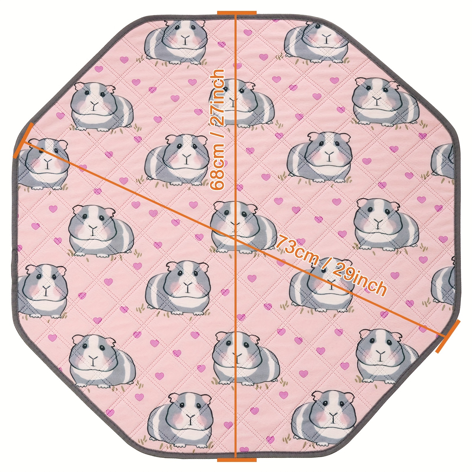 TEMU Washable Octagonal Dog Pee Pads, Washable Cat Sleep Play Mat, Reusable Mat Fits 29-inch Octagonal Playpen, Dog Playpen Mat, Absorbent And