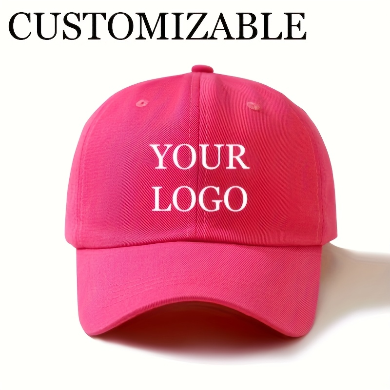 TEMU Customizable Women's Baseball Cap - Personalized With Logo/photo, Adjustable Strap, Lightweight And Breathable Design, Ideal For Corporate