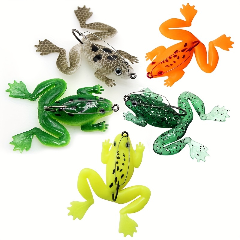3d Eyes Soft Silicone Frog Bait Hook Catfish Perch Bass Pike - Temu