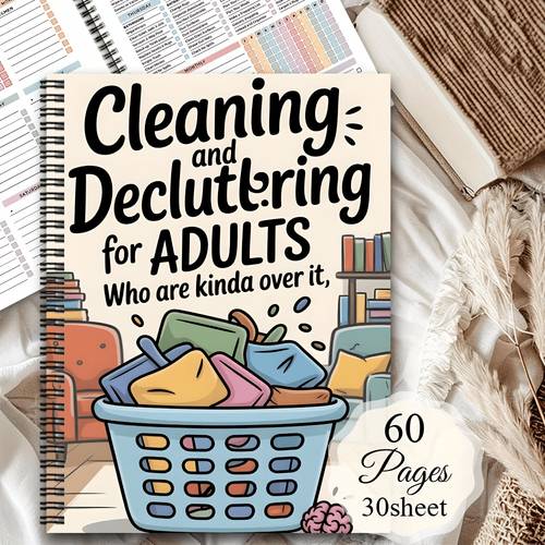 1 aesthetic spiral notebook household cleaning schedule and checklist daily weekly monthly yearly housekeeping notebook professional journal system daily task management
