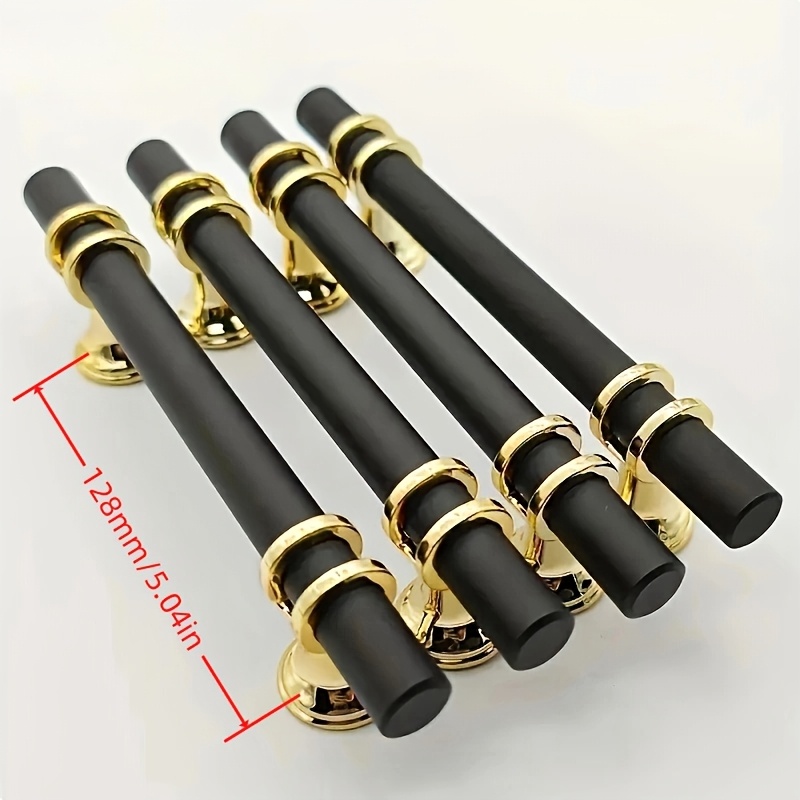 TEMU 4 stuks 6"/8" Kastgrepen, RVS T Bar Lade Pulls, Kastgreep voor Keuken, Meubelbeslag, Matte Goudgeplateerd, 9.6Cm Pitch Hole