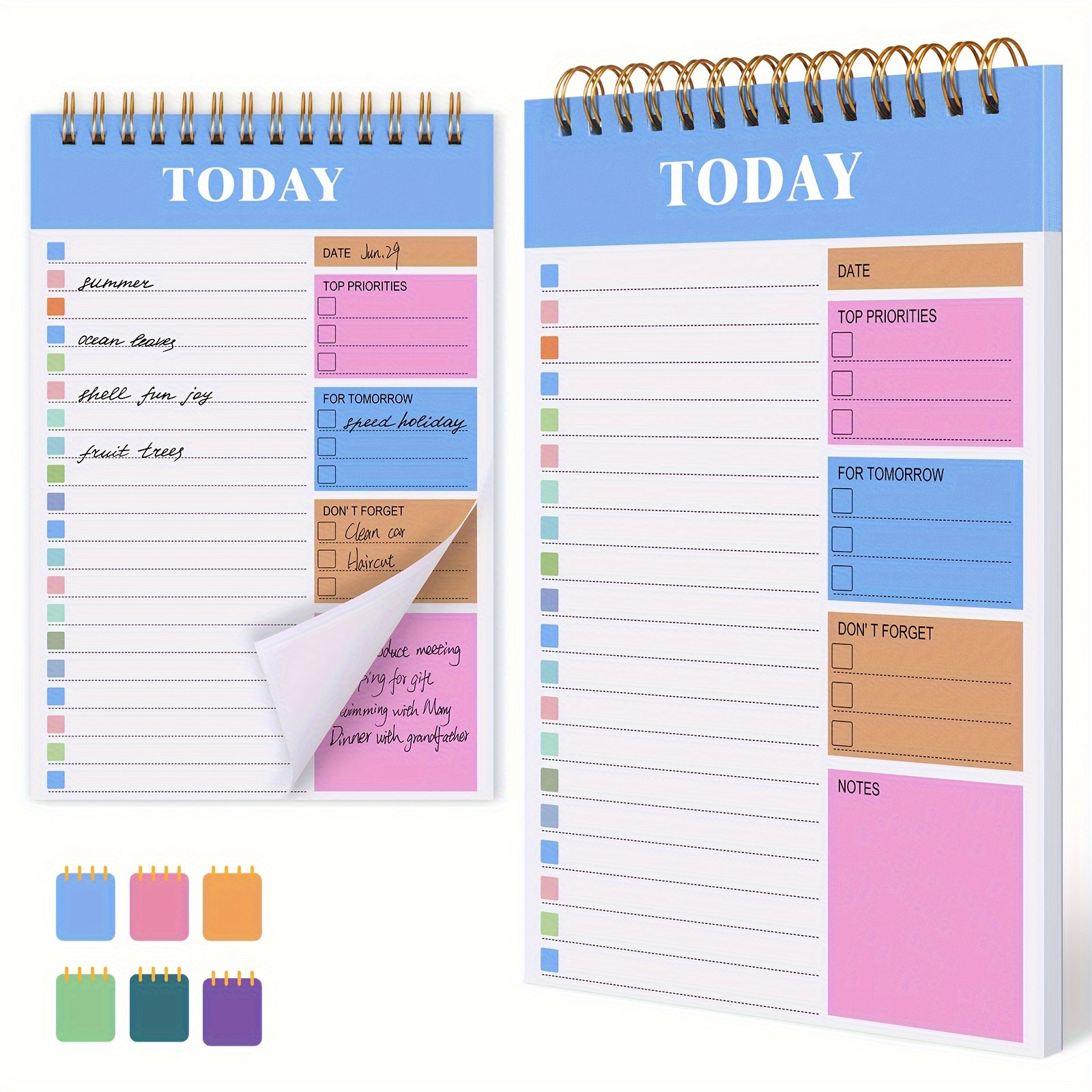 

A To-do List Notebook With 32 Pages Of 120 Gms Paper, A 7.8 X 5.2 Inch Daily Planner, Suitable For Office And Home.