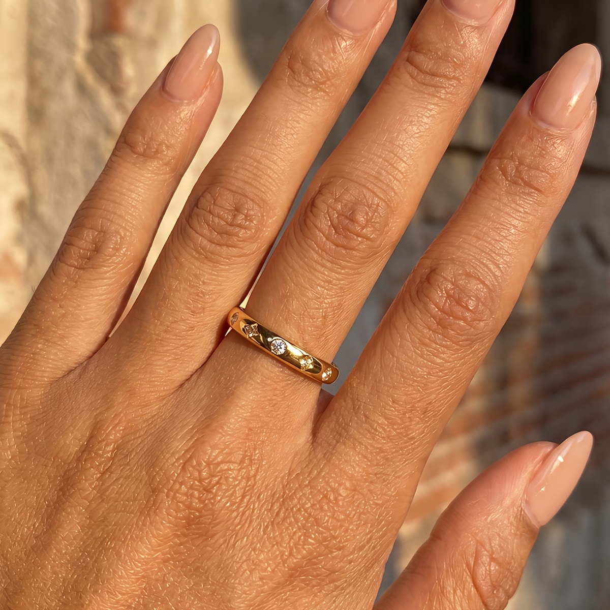 Women's Square and Round Versatile Fashion Ring