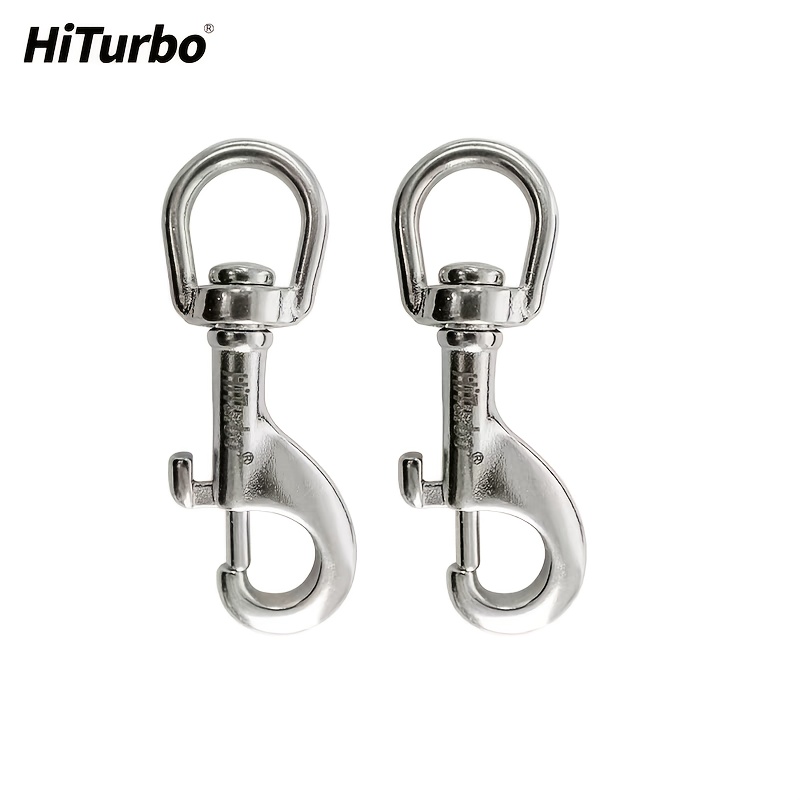 Image of Hiturbo Stainless Steel Diving Swivel Snap Hook Clip, Rotatable Fast Detachable, Sturdy And Portable, Perfect For Diving, Swimming, Beach