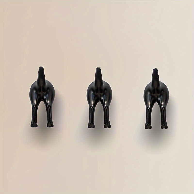 Modern No-drill Wall Hooks, Creative Tail Design, Plastic Clothes And Bathroom Hanger