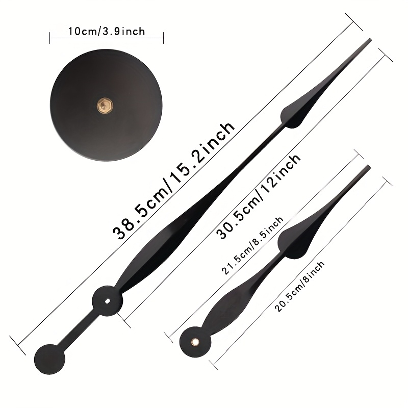 TEMU 1pc, Metal Dial Pointer Diy Wall Clock, Metal Long Pointer  Accessory, Suitable For Diy Clocks Or Maintenance And Replacement, Frame Wall Clock