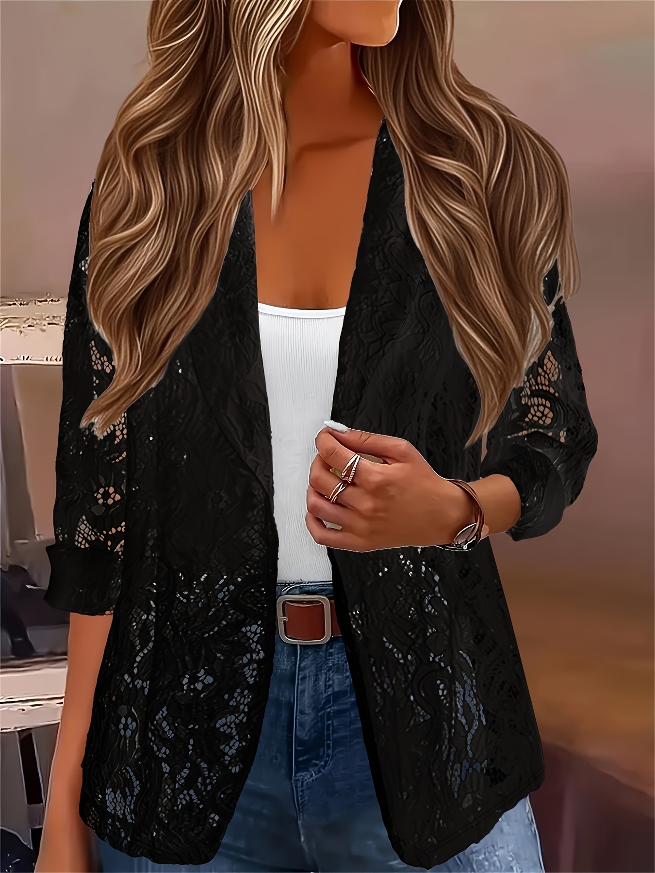 lace jacket sold on Temu United States