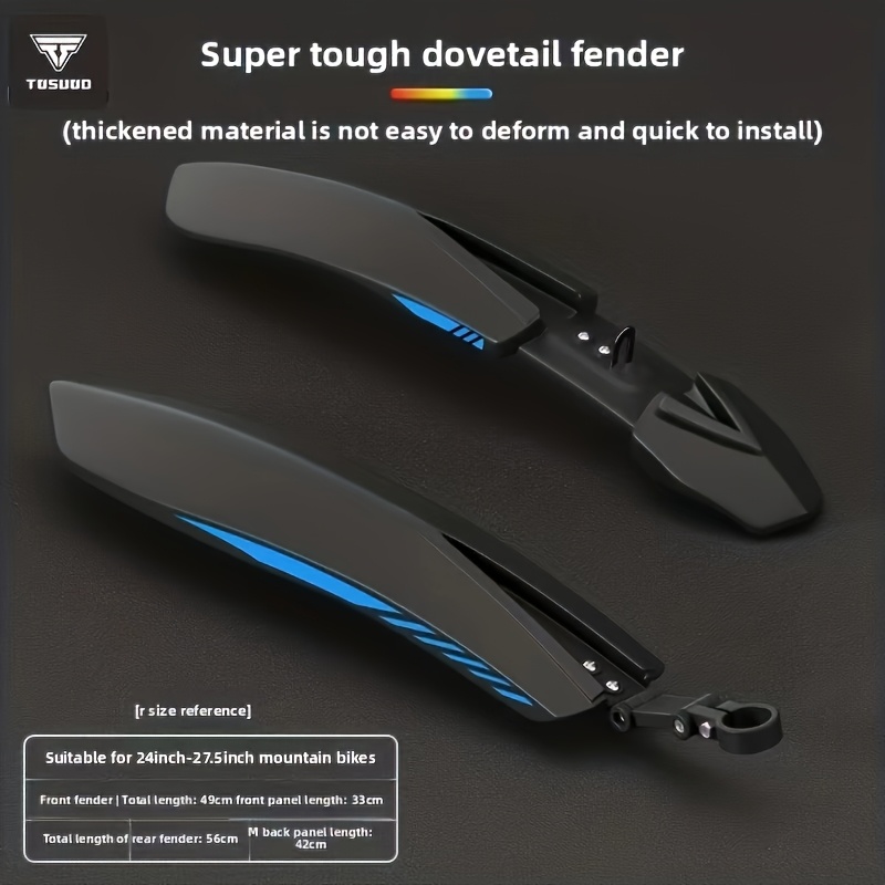 Tosuod 2pcs Bicycle Mudguard Bracket And Lengthening 26-inch Mountain Bike Rain -inch Universal Additions