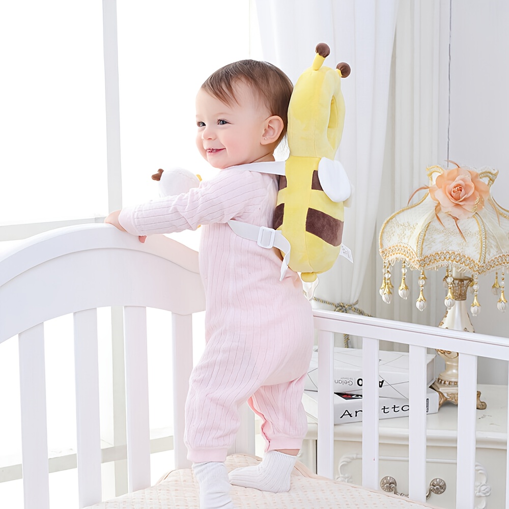 0-3 Year Old Toddler Head Pillow, Anti-Fall Soft Head Protector, Breathable Learning Walker Learning Cushion, Cute Animal Design Safety Guard