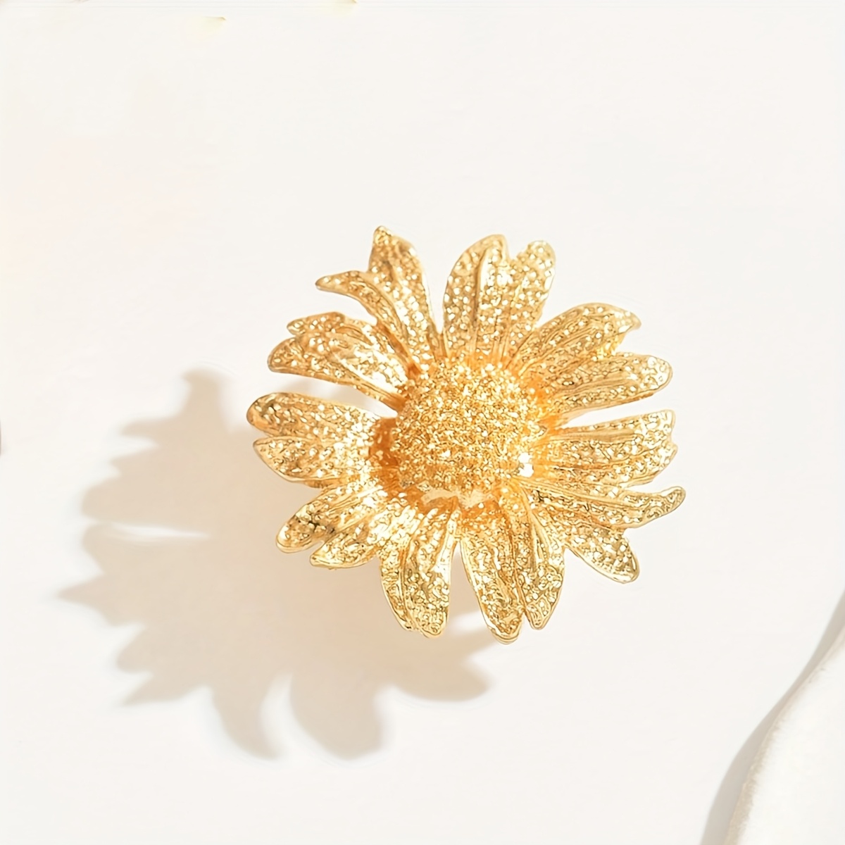Exaggerated Minimalist Sunflower Ring