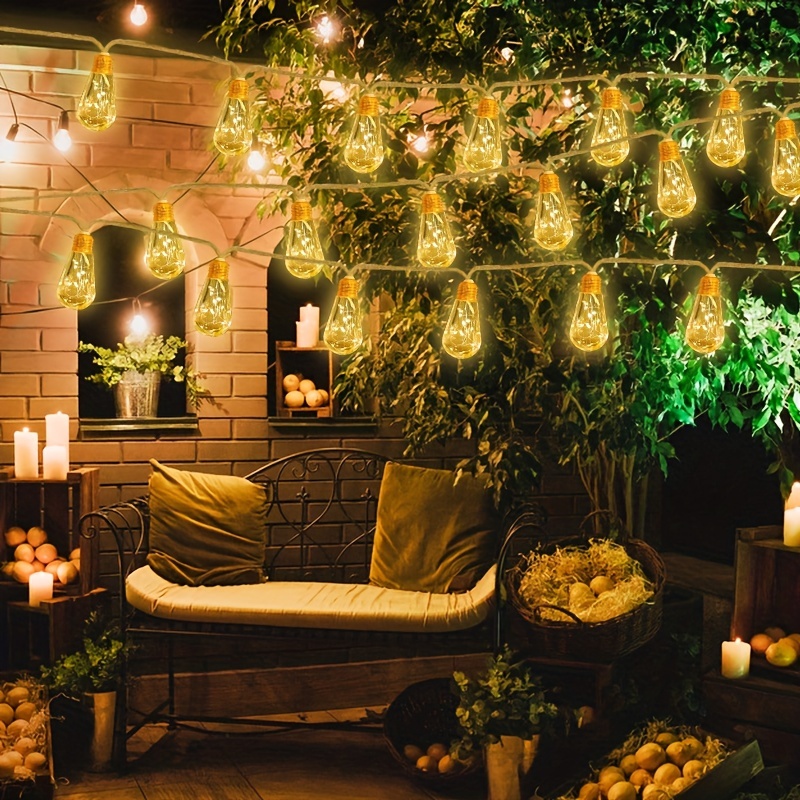 Solar Rope Light String with Remote Control, Multi-Mode Outdoor Hanging Lights