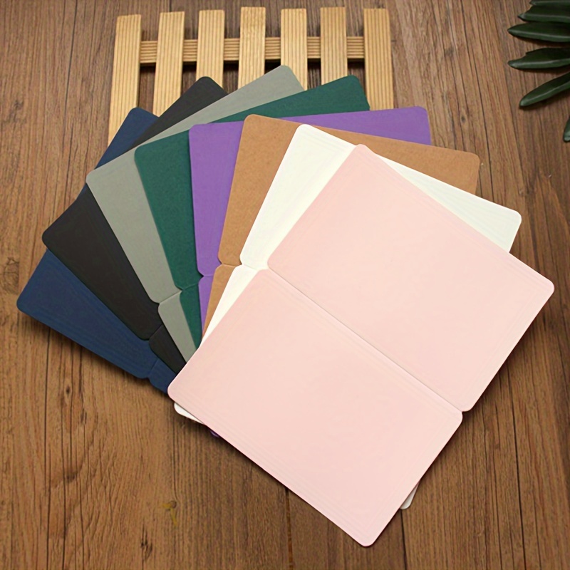 

1 Set Of 8 Vintage Blank Folded Cards Kraft Paper Greeting Cards