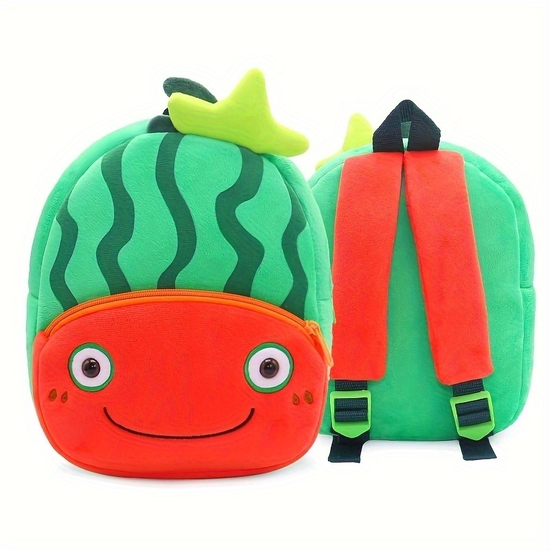Toddler Backpack Zoo Plush Mini Daypack – Cute Animal Cartoon Travel Bag For Baby Boy & Girl (Green Frog)
