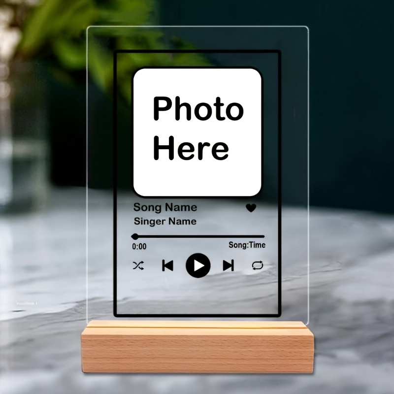 TEMU 2d Flat, 1pc Independent Photo Acrylic Photo Frame - Lovers, Suitable For Holidays And Commemorative Occasions, Perfect For Decorating Homes Or