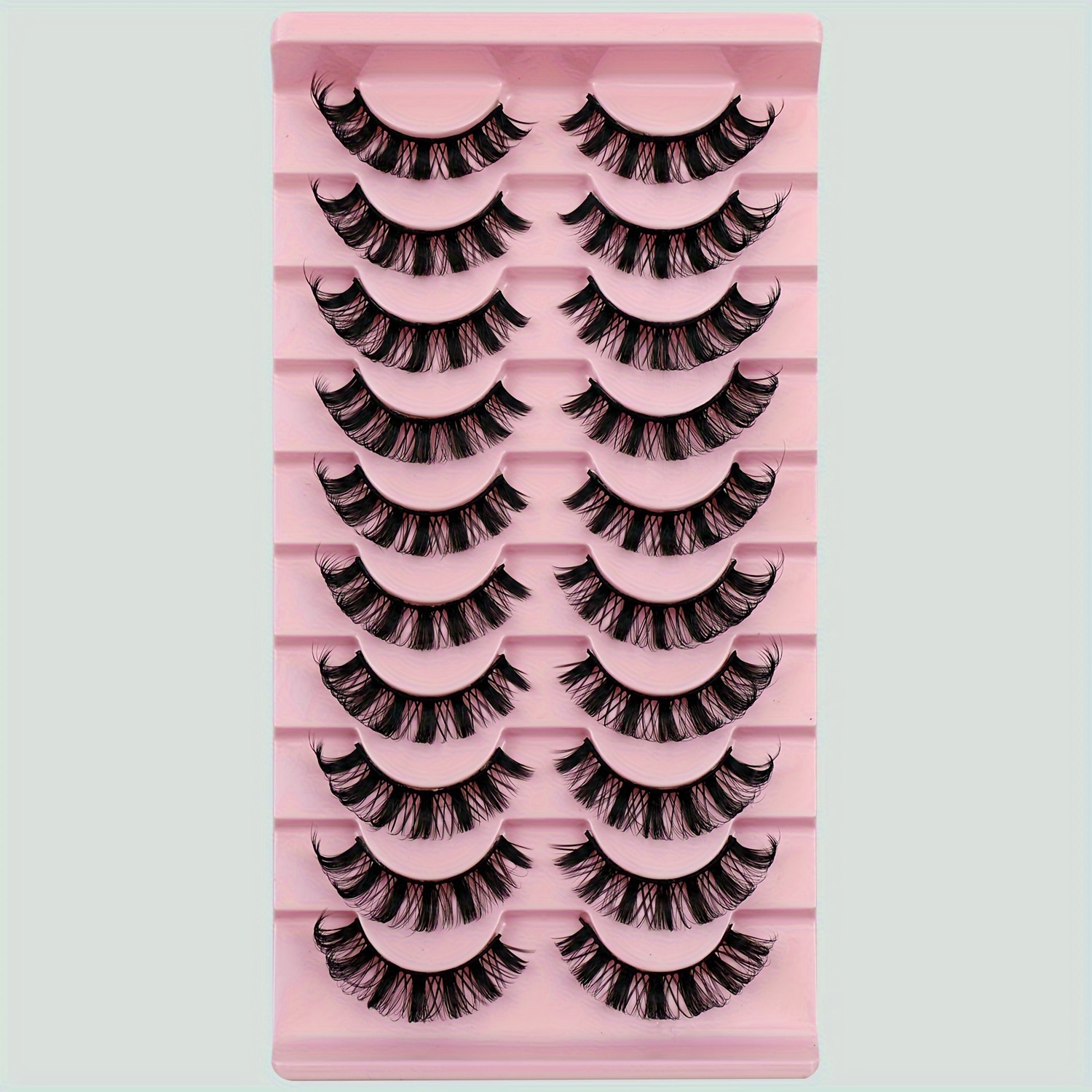 10 Pairs Fluffy False Eyelashes, Lashes, Plush And Full, Essential For Perfect Makeup