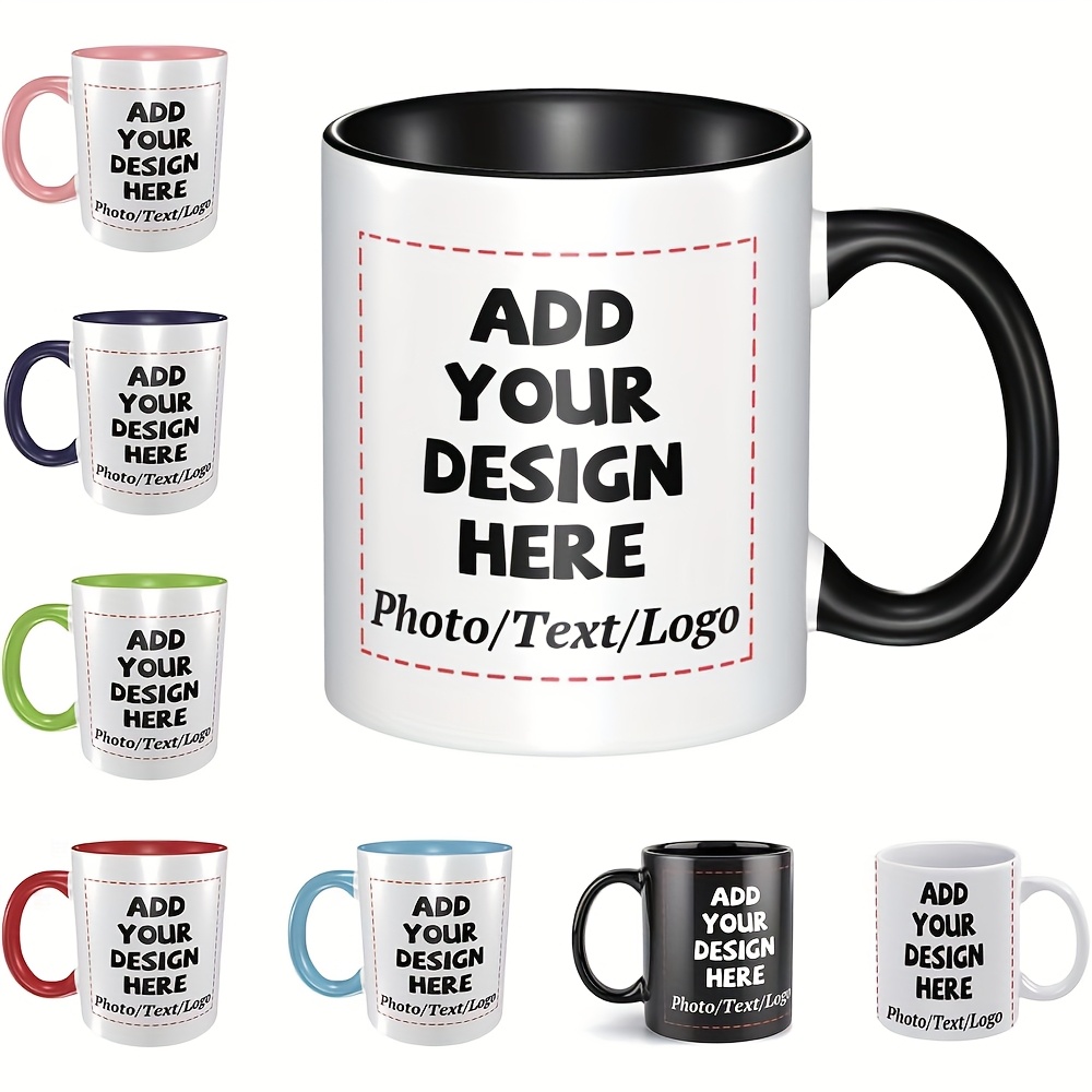 TEMU Personalized Coffee Mugs - 11oz, Custom Mugs With Photo, Text, Logo, Customized Gifts For Birthdays, Engagements, Weddings, Graduations