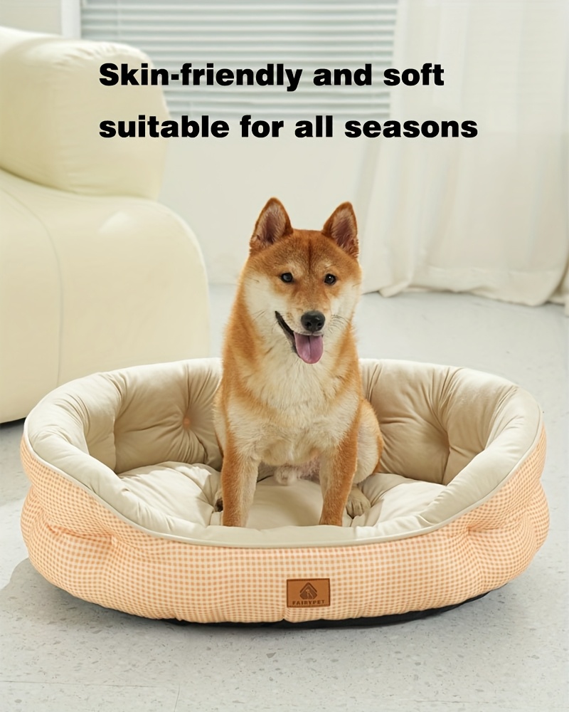 cuddler       pet bed     cat bed for small to medium dogs up to 12kg durable polyester with soft filling no assembly needed cozy indoor bed for  s   decor Product details 0