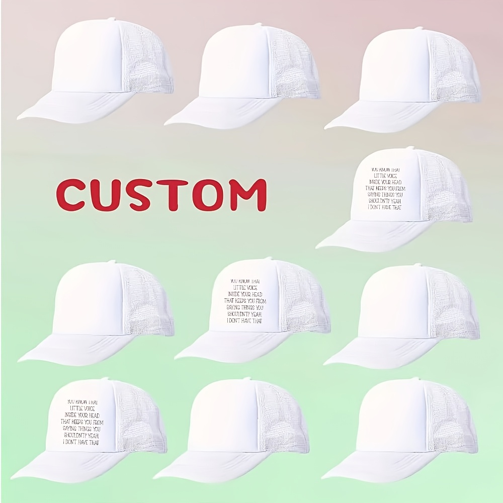 10pcs Customizable Breathable Mesh Baseball Caps for Events