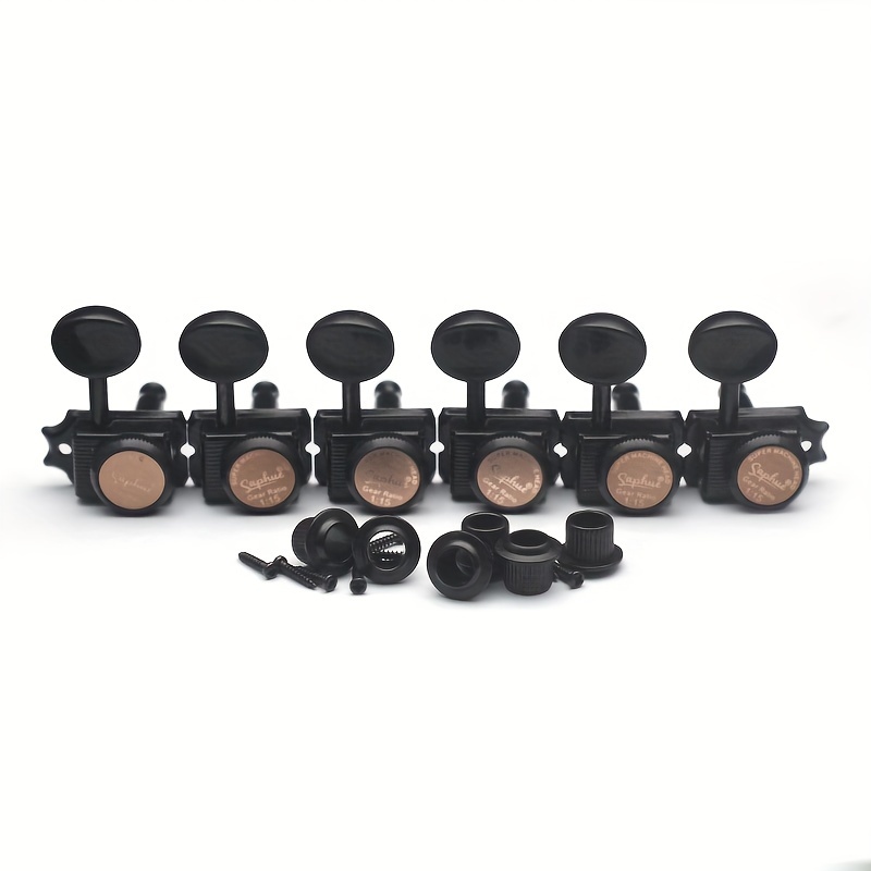 [Vintage Guitar Locking Tuners] SAPHUE 6pcs Chrome Inline Guitar Locking Tuners - Vintage Style, Easy Install, for ST & TL Electric/Folk/Acoustic Guitars