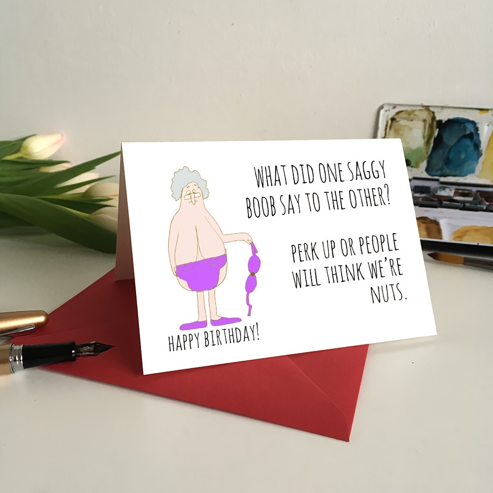 Shake Ya Tits Cos It's Your Birthday Funny, Rude, Breasts, Boobs, Boobies,  Tassels Birthday Card for Woman, Female, Women, Friend, Bestie 