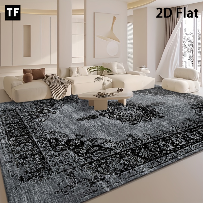 TEMU Velvet 850g Per   Anti-slip Dotted Plastic Backing, 2d Flat Surface, High-definition Pattern Printing, Double-locked Edges. Bathroom, Game Room,