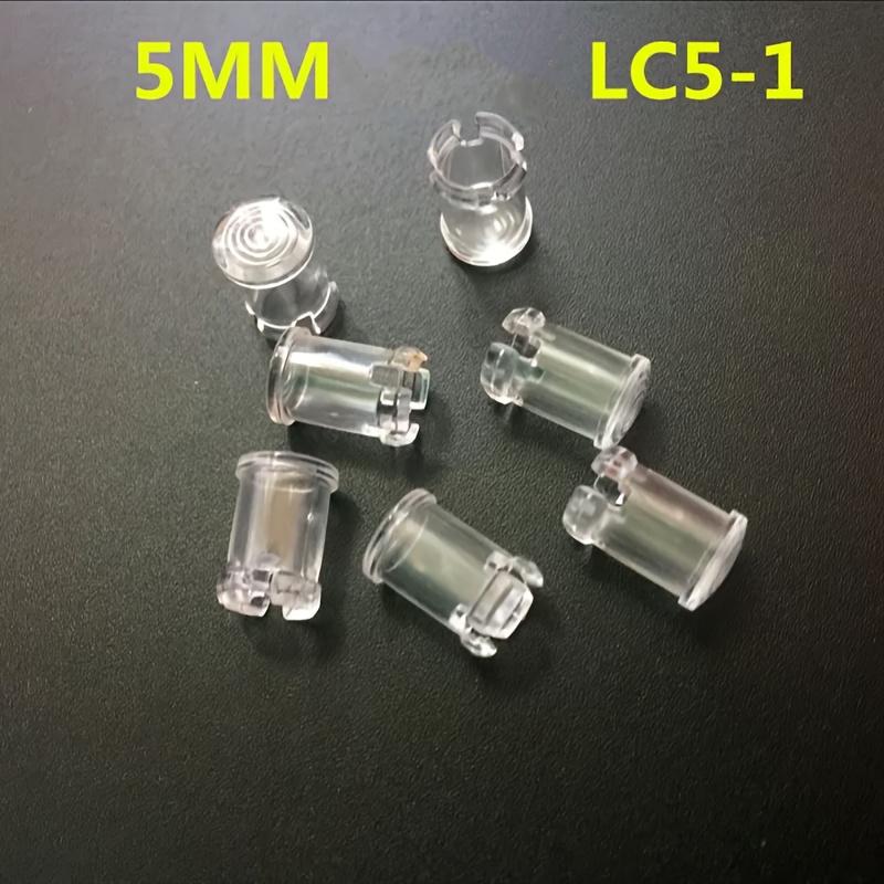 20-pcs Plastic Posts With Transparent Holders And Lamp Caps For 3mm/5mm Led Light- , Display Panel Mounting Case