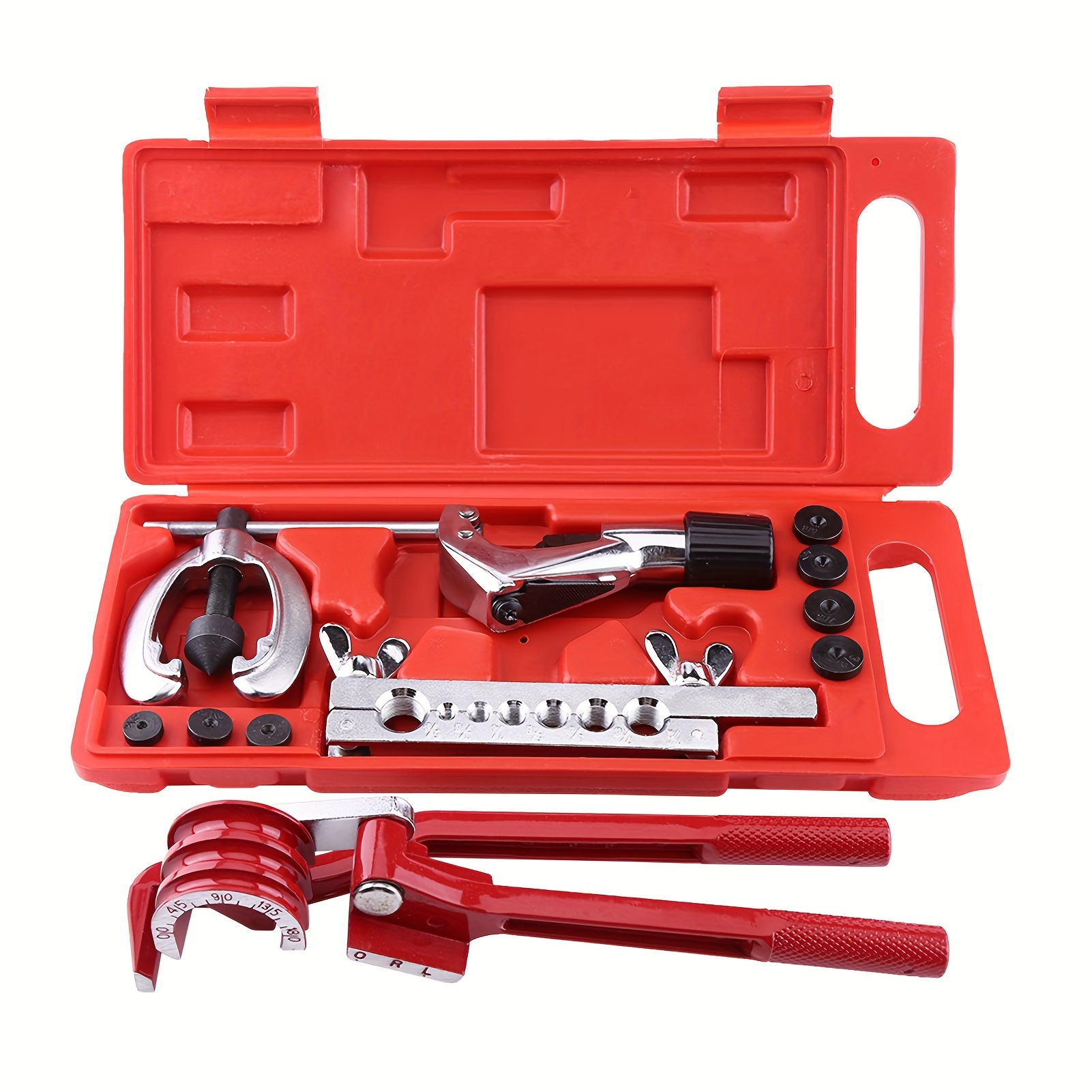 

11pcs Pipe Kit Brake Fuel Tube Repair Flare Kit With Cutter Bending Tool Set Tube Bending And Tool Kit For Auto