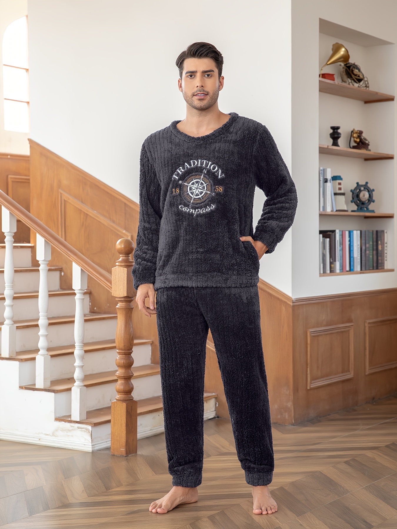 Pijama Forro Polar Hombre Tela Polar Pijama Polar Hombre Xl Pijama