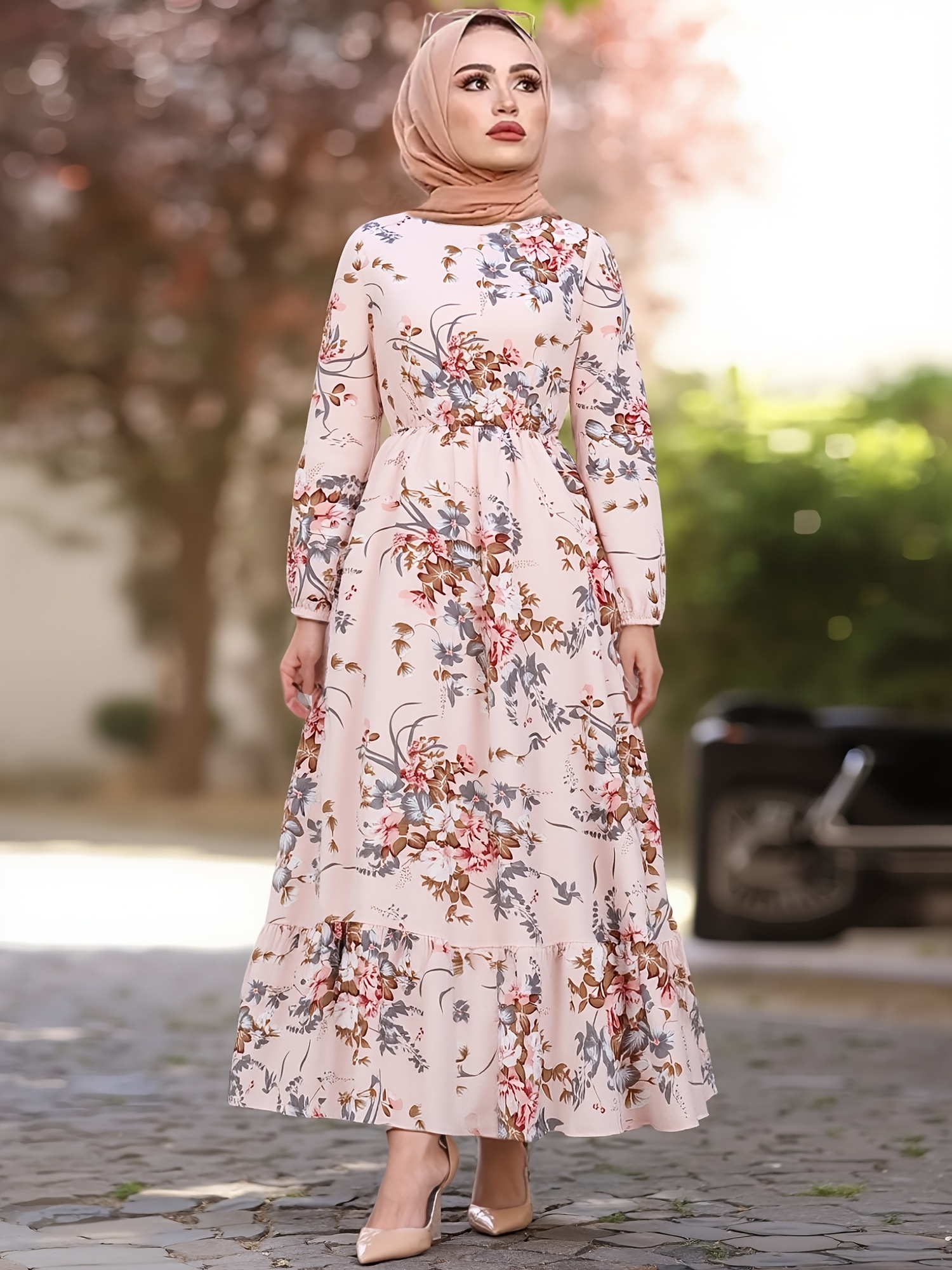chinese dress ladies Astr The Label | Quinn Floral Jacquard Maxi Dress in White