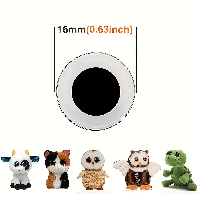 80 vnt. Spalvingi Saugūs Akių Rinkinys – Patvarios Plastikinės Akutėlės Rankdarbiams, Amigurumi Gyvūnėliukų Gaminimui ir DIY Projektams