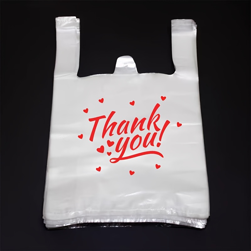 100 piezas bolsas camiseta blancas bolsas plástico Temu Argentina - Main Image