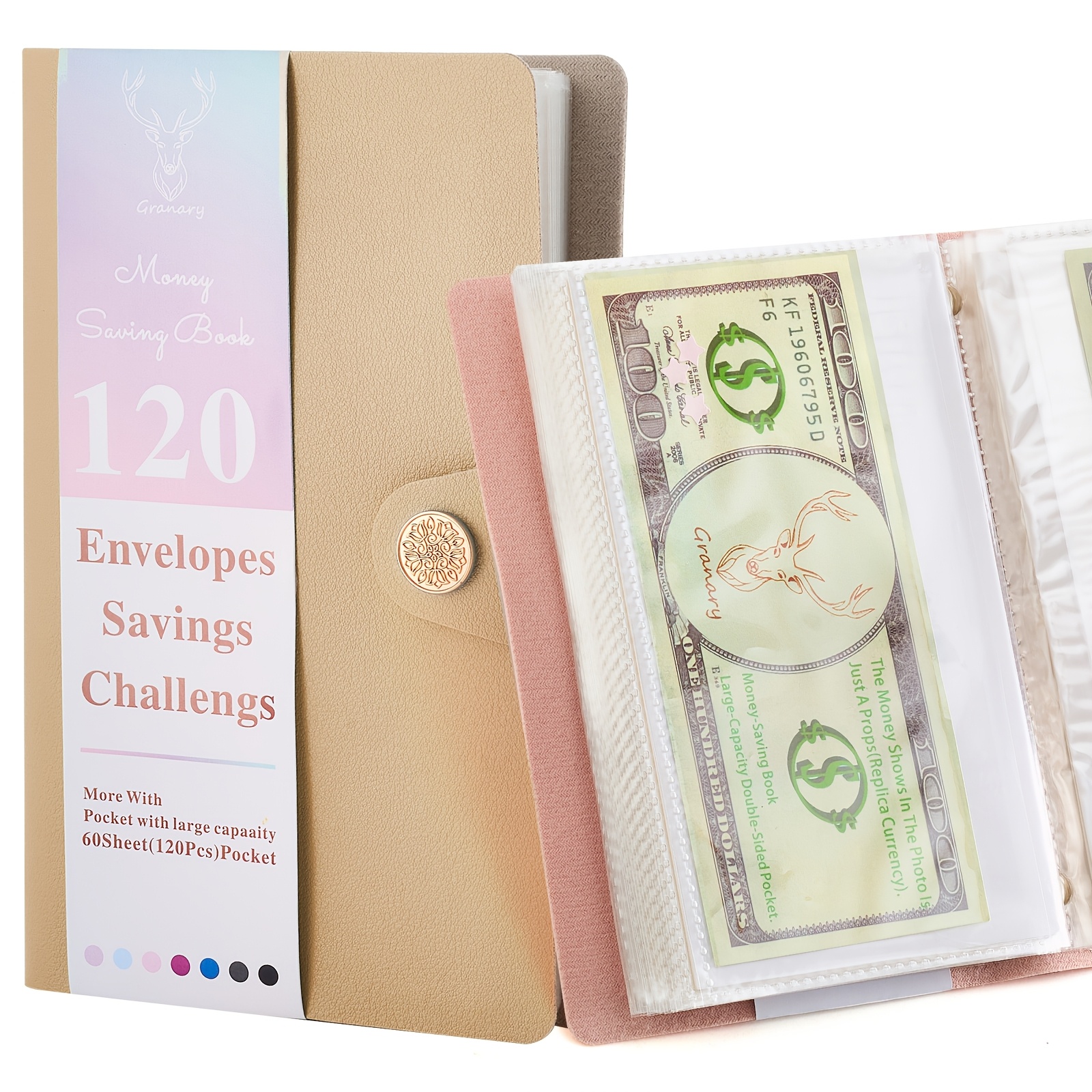 TEMU de de en Almacén - Cuaderno de Presupuesto con Sellos de Efectivo, Sellos Postales y Tarjetas, 60 Juegos de Libretas de Cuentas Financieras de