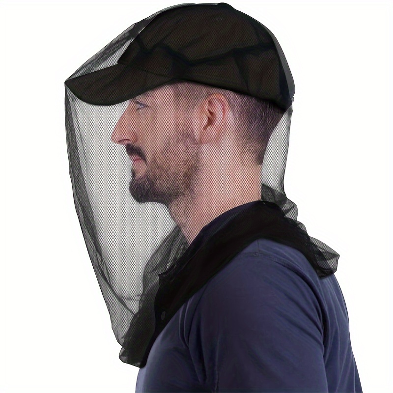 

Carbon Fiber Mosquito Net Face Mask - Super Large, Ultra Long, High-quality Mesh Insect Protection, Soft & , Suitable For Invisible Mosquitoes & Midges, To Carry - Black