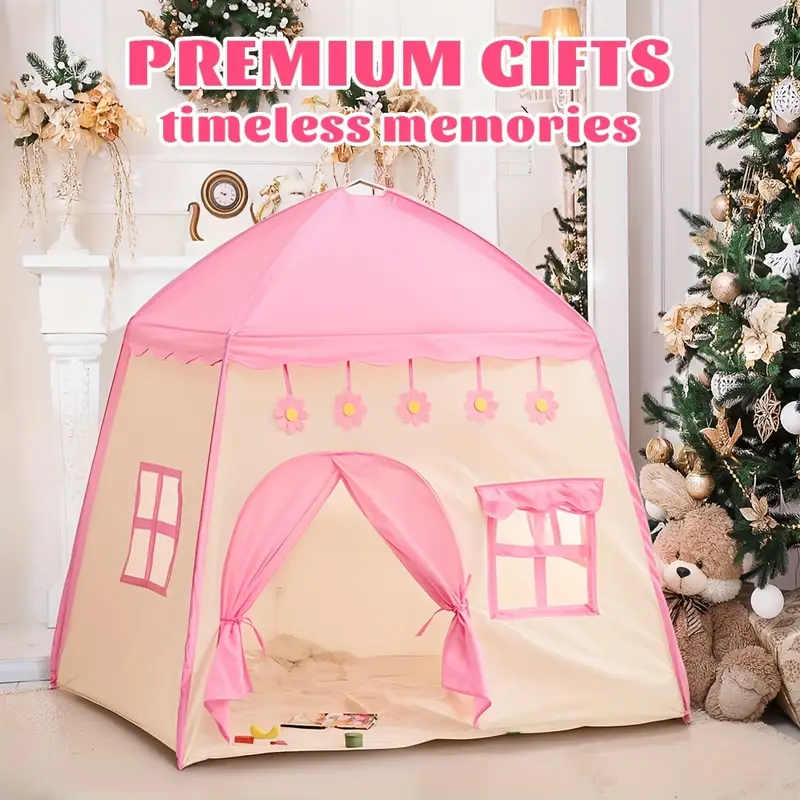 childrens princess play tent pink floral playhouse toys Temu