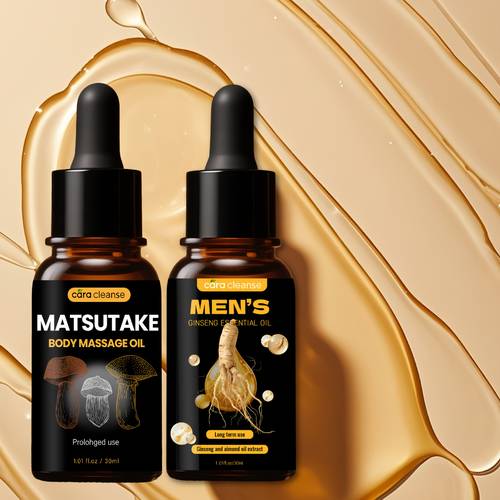 2pcs 30ml ginseng and mens massage essential oil set rich in ginseng and moisturizing gentle and non irritating suitable for for him