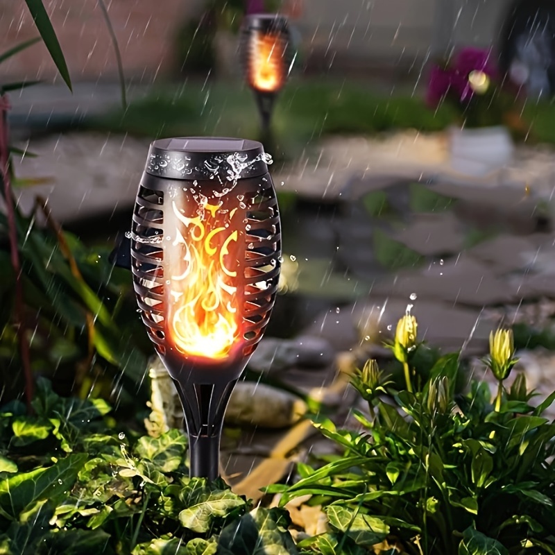12led solar flame lamp outdoor courtyard garden landscape lamp waterproof ground plug park lawn villa decoration lamp 1pc 2pcs 4pcs 6pcs 8pcs 10pcs 12pcs