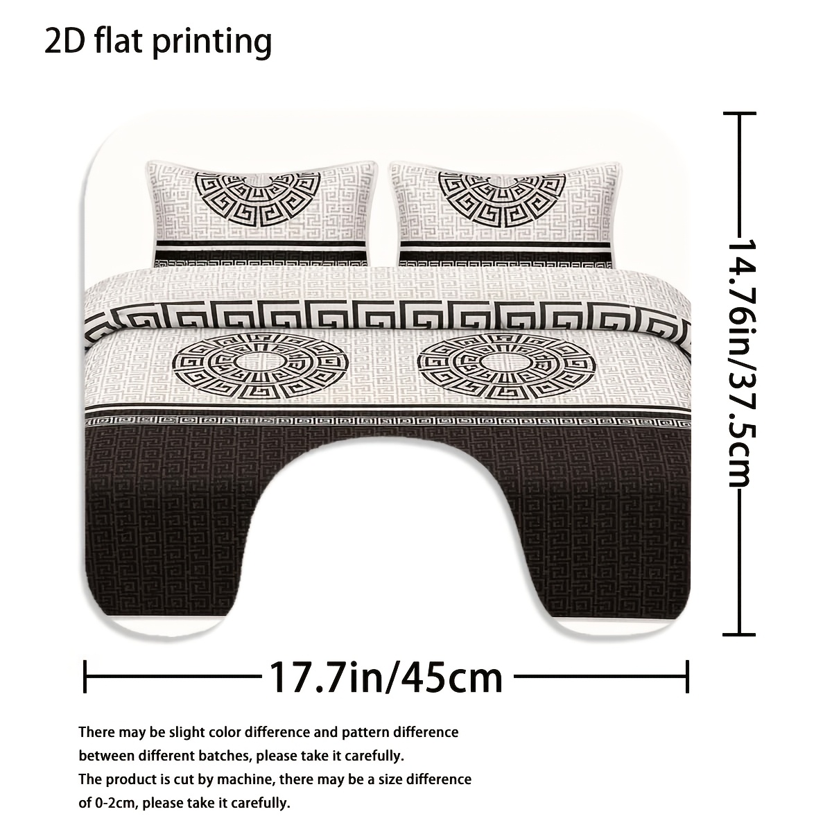 4pcs Nordic Style Shower Curtain Set with Bath Mat & U-Shaped Rug