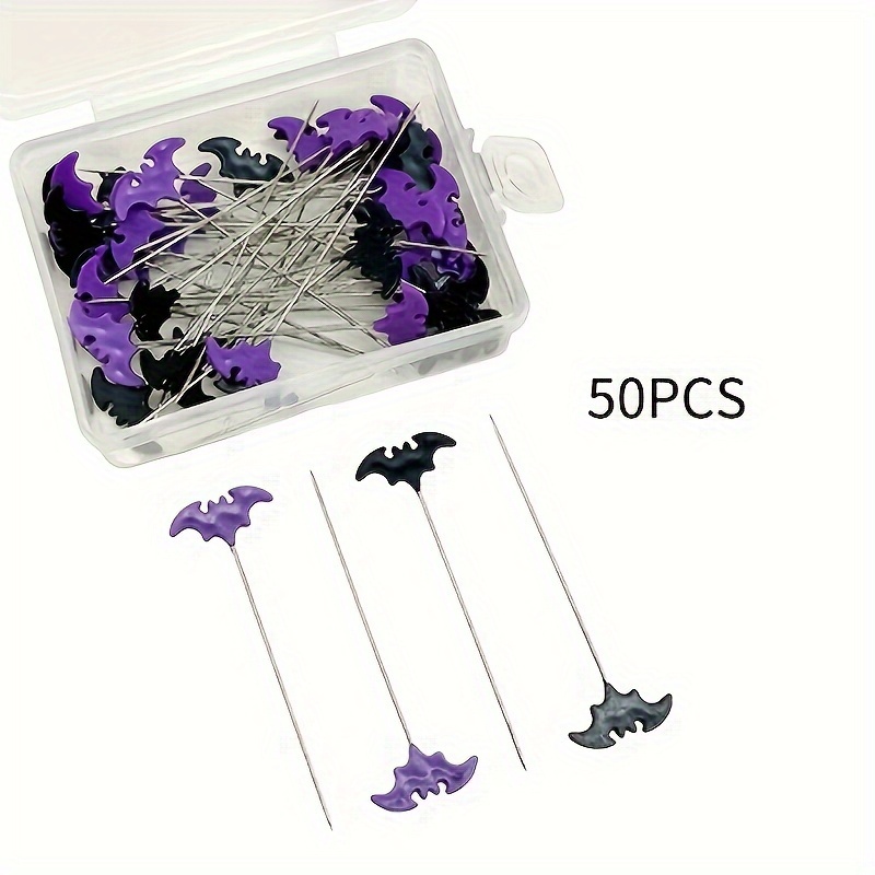 

50/100pcs Halloween Bat Embroidery Needles - Embroidery And Patchwork Sewing Needles, Suitable For Diy Crafts And Decorations