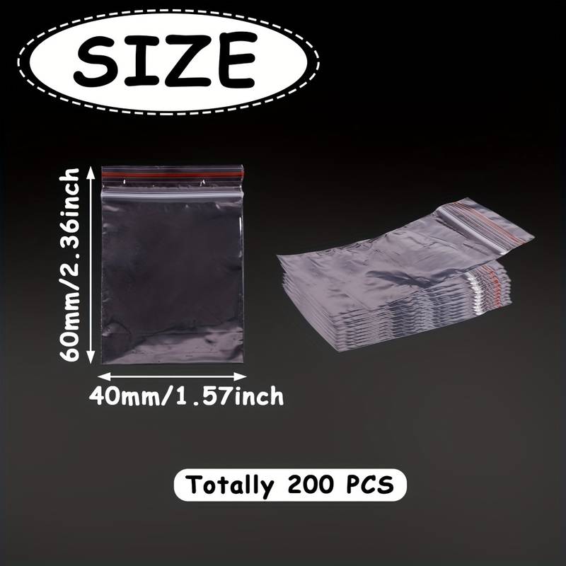 Sacchetti Richiudibili Con Cerniera 4x6 Cm - 40 Micron, Con Foro Per Appendere, Confezione Quantità Multipla