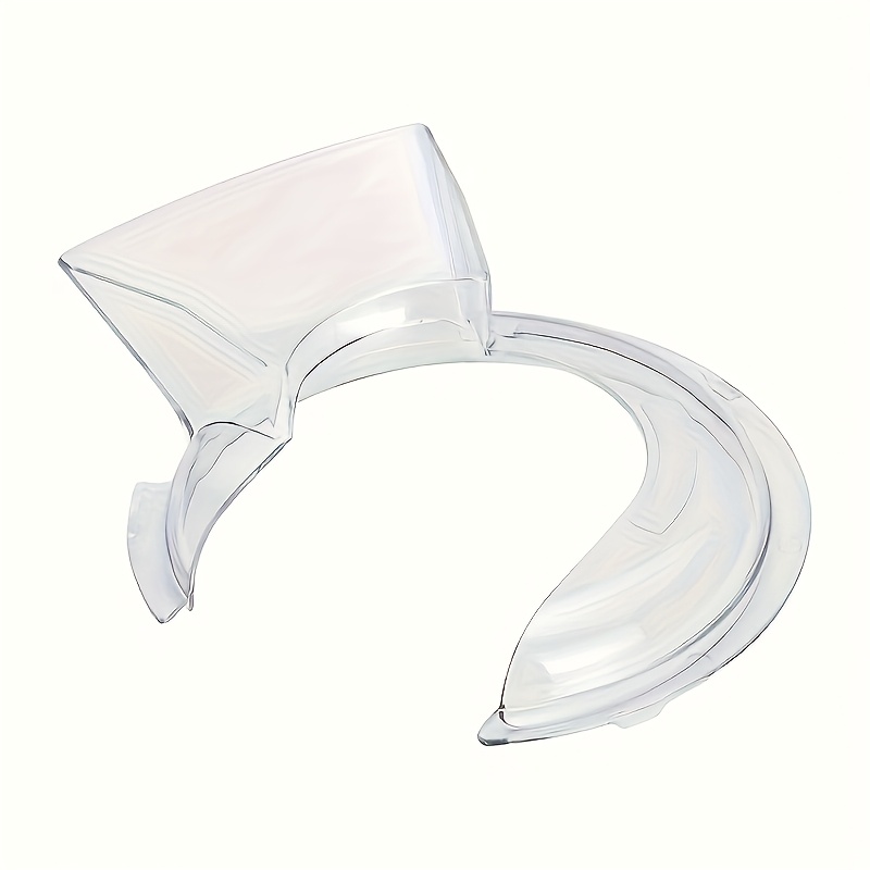 Image of 1pc Transparent Pouring Cover, Tilt Cover, Suitable For 4.5-5 Quart Head Vertical Mixers, Safety Installed Splash Guard Protective Accessory