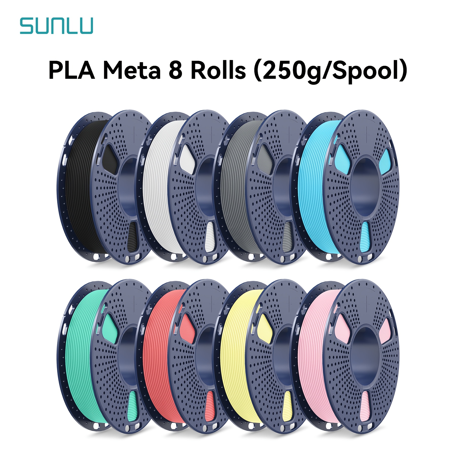 E-shop SUNLU 8-Farben PLA Filament-Set – 2 kg (8er-Pack) Pastell-Macaron-Farben, geeignet für 3D-Druck, kompatibel mit FFF/FDM 3D-Druckern,