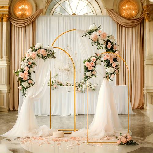 golden metal arch door frame balloon flower arch stand suitable for brides and newborns parties ceremonies and birthday party decorations