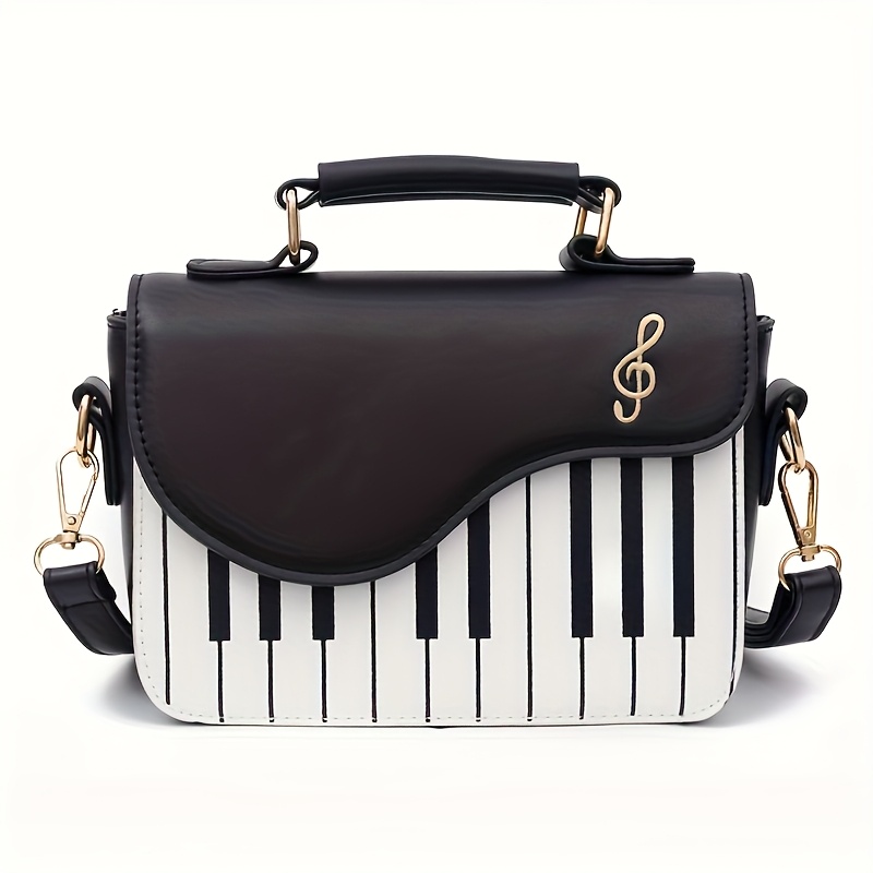Piano-shaped Bag, Irregular Design, Magnetic Snap Closure, Large-capacity Women's Crossbody/shoulder Bag, Small Square Bag, For Banquets, Streetwear, , And Shopping